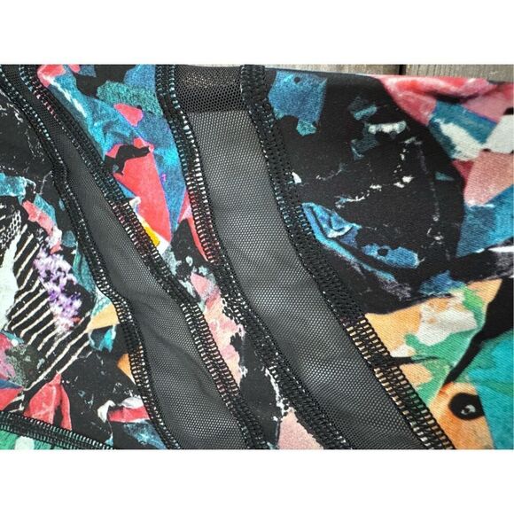 Lululemon Wunder Under High Rise Legging Black Floral Mesh Size 2 - Picture 10 of 15